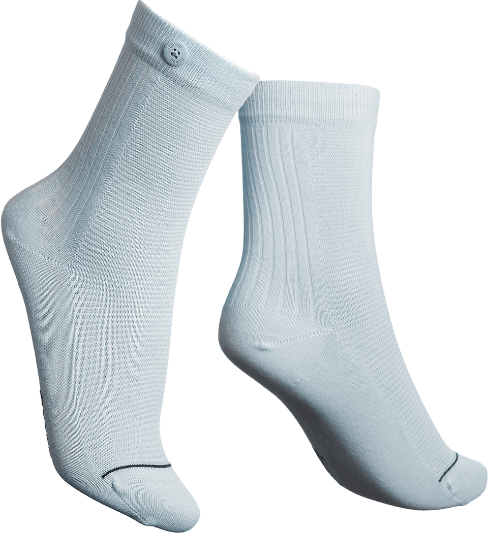Organic Cotton Women's Socks Color Soft Blue Made in Europe – QNOOP